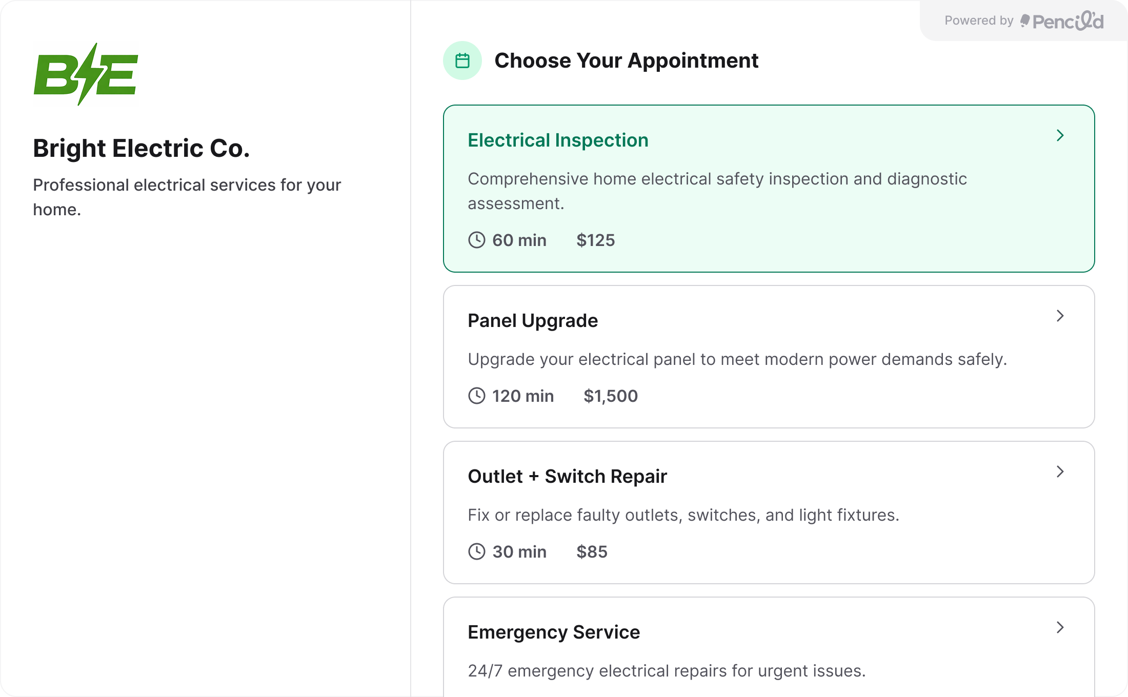 Pencil'd scheduling interface