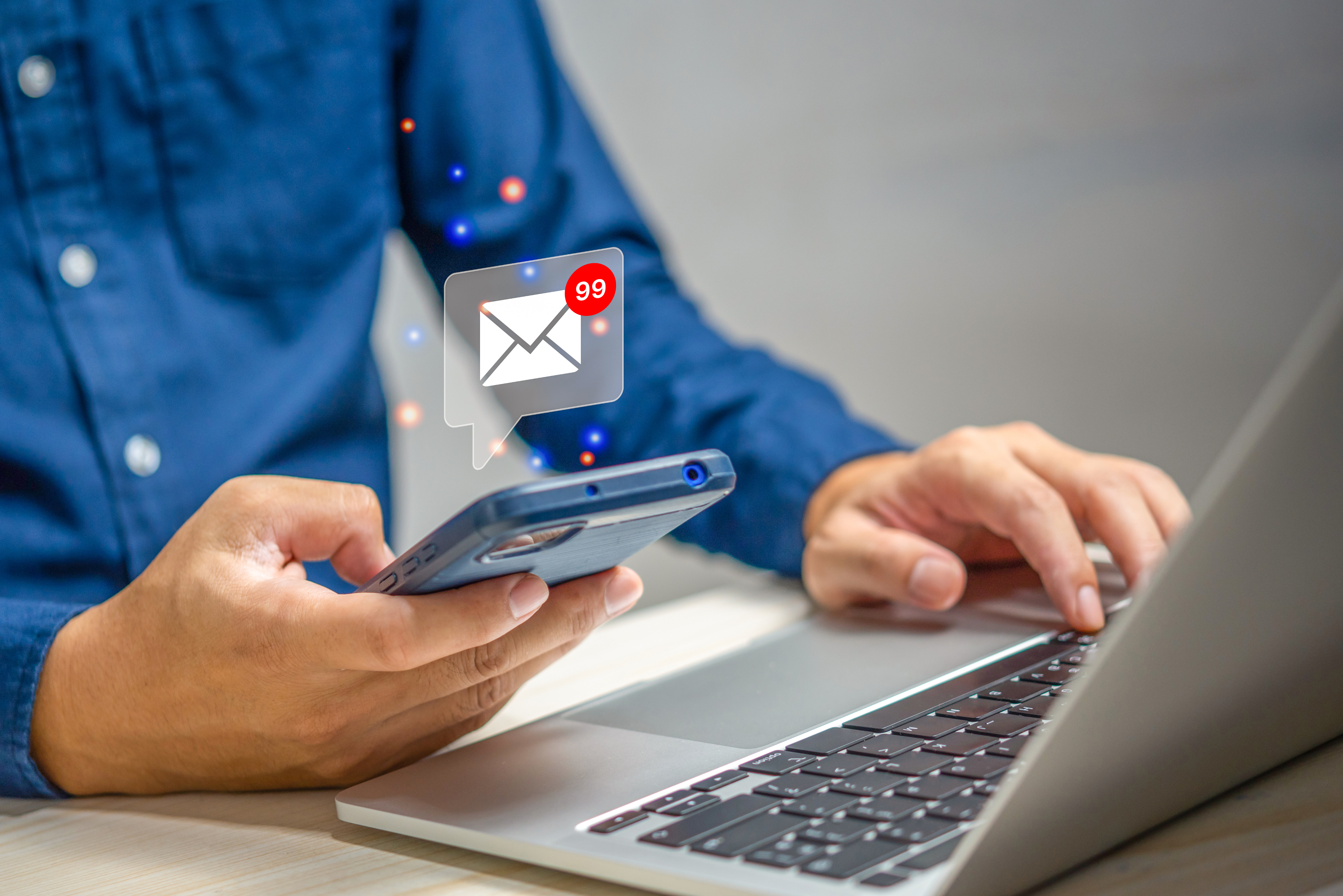 Person using phone to book appointments